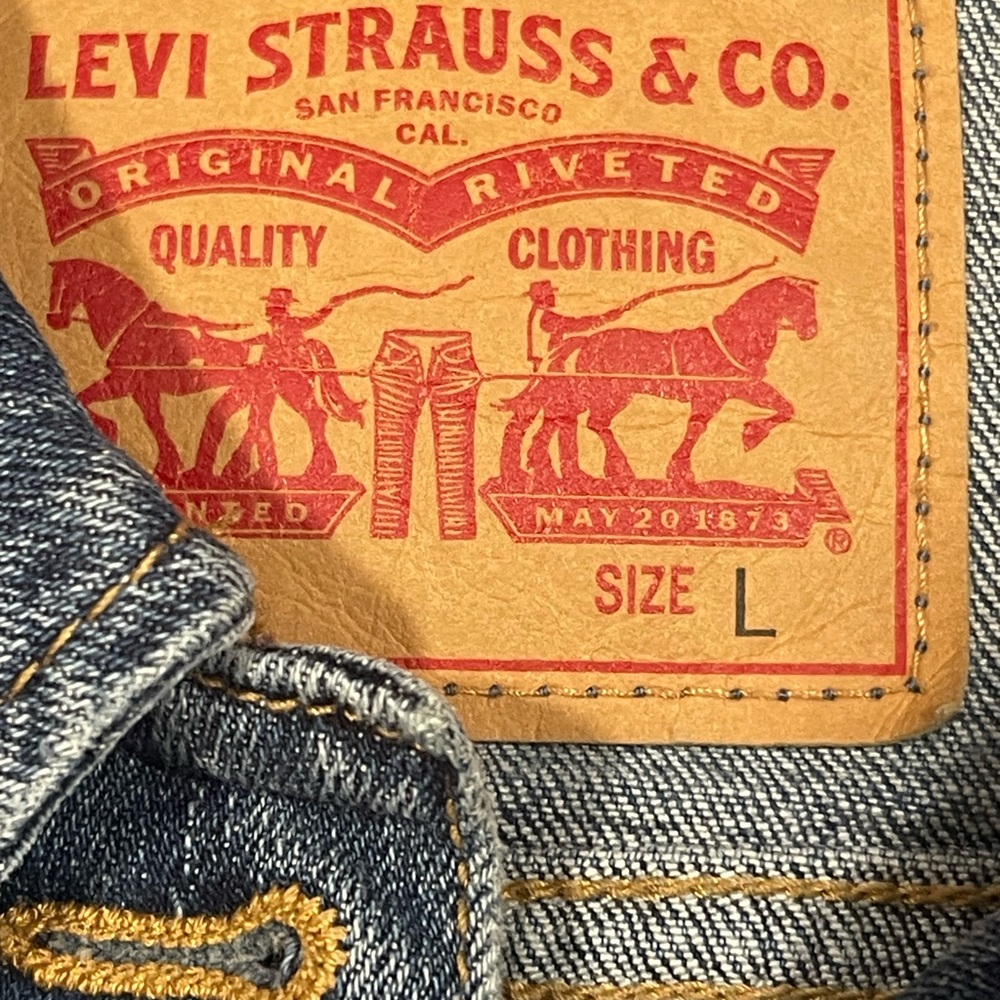 Levi’s Kids Unisex Red Tab Denim Jacket Size Kids L - Picture 6 of 7